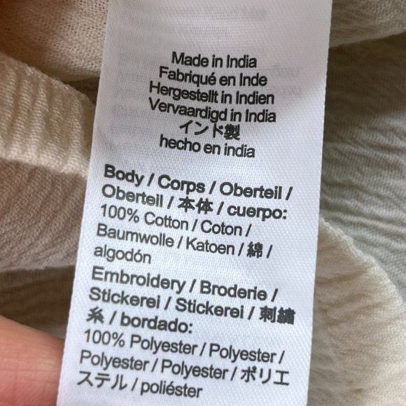 Madewell Embroidered Peasant Top Size XXS - Picture 13 of 16